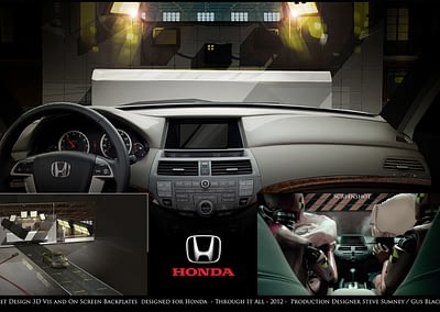 Set Design 3D Visualization And On Screen Back plates- Honda - Through It All - 2012