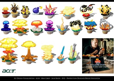 Set Design Visualization - Acer - Man Cakes - Jack Bauer - 2012