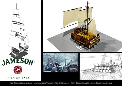 Set Design Visualization - Jameson Irish Whiskey - The Lost Barrel - 2007